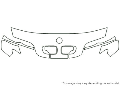 3-series 3M Clear Bra Hood Precut PPF Diagram