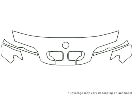 3-series Avery Dennison Clear Bra Hood Precut PPF Diagram