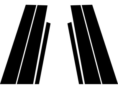 bmw 3-series 2006-2012 (sedan) Gloss Black Pillar Trim