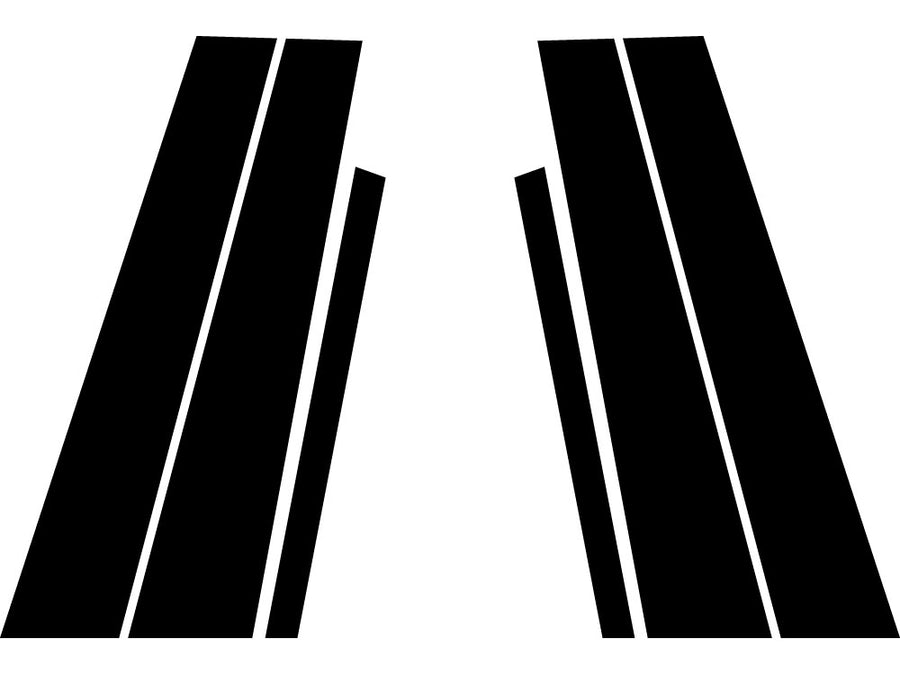 bmw 3-series 2006-2012 (sedan) Carbon Fiber Pillar Trim Diagram
