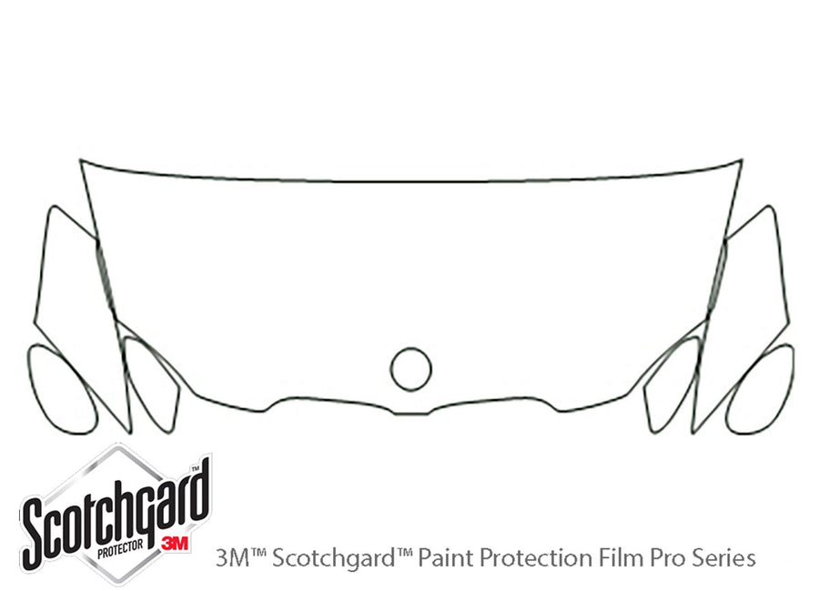 3-series 3M Clear Bra Hood Precut PPF Diagram