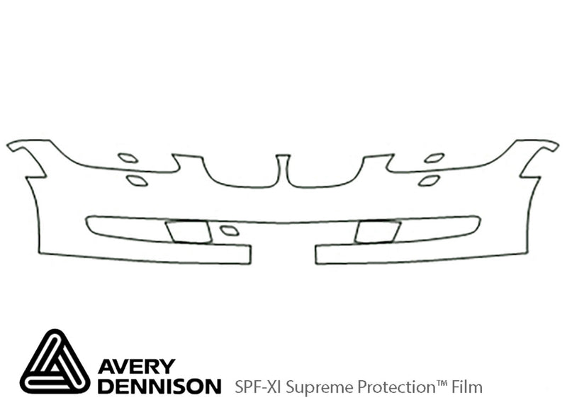 3-series Avery Dennison Clear Bra Bumper Precut PPF Diagram