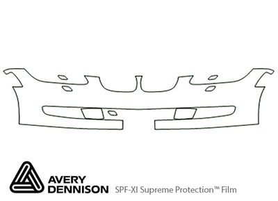 3-series Avery Dennison Clear Bra Bumper Precut PPF Diagram