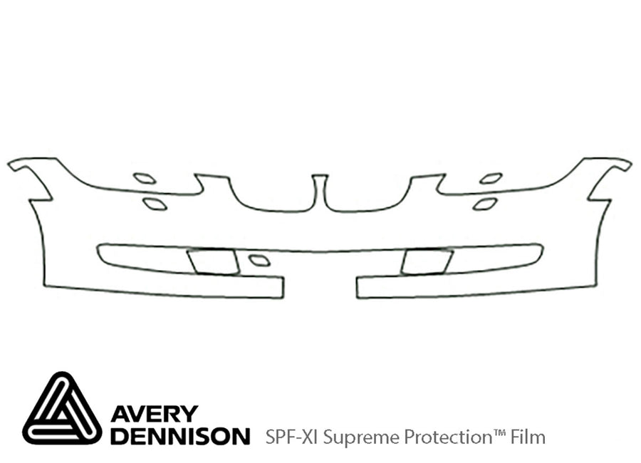 3-series Avery Dennison Clear Bra Bumper Precut PPF Diagram