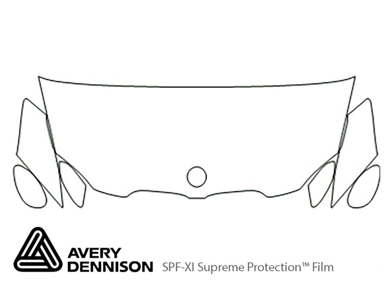 3-series Avery Dennison Clear Bra Hood Precut PPF Diagram