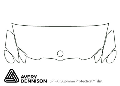 3-series Avery Dennison Clear Bra Hood Precut PPF Diagram