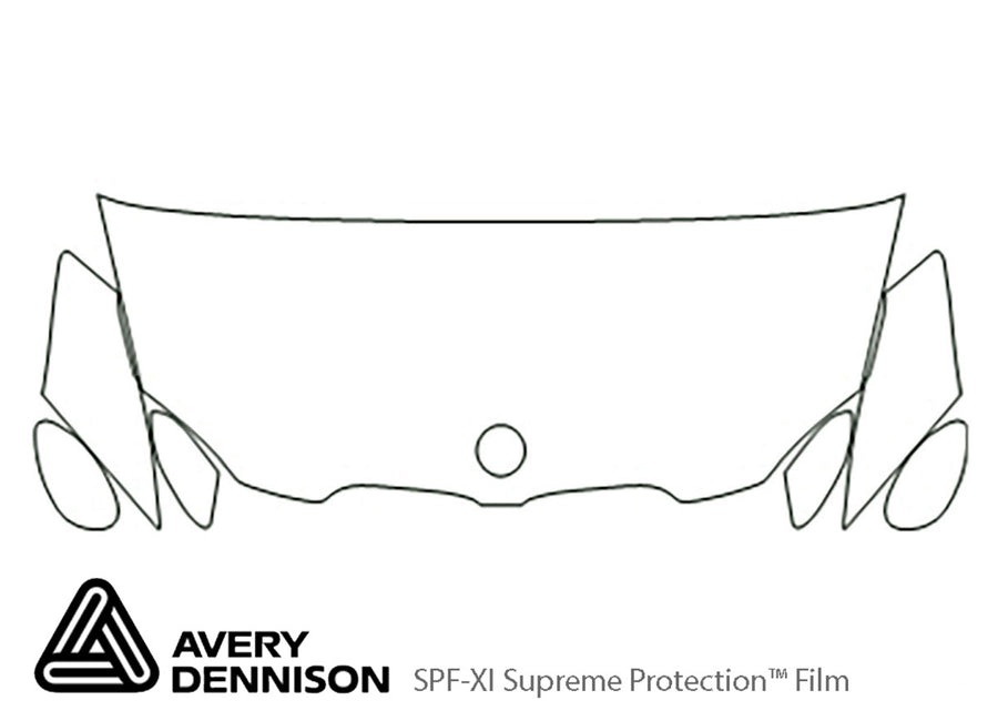 3-series Avery Dennison Clear Bra Hood Precut PPF Diagram