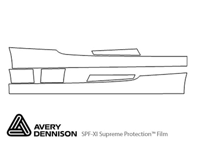 3-series Avery Dennison Clear Bra Door Cup Precut PPF Diagram
