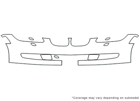 3-series 3M Clear Bra Bumper Precut PPF Diagram