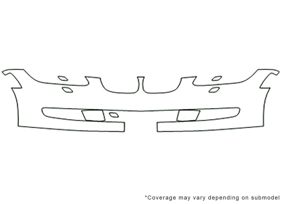 3-series 3M Clear Bra Bumper Precut PPF Diagram