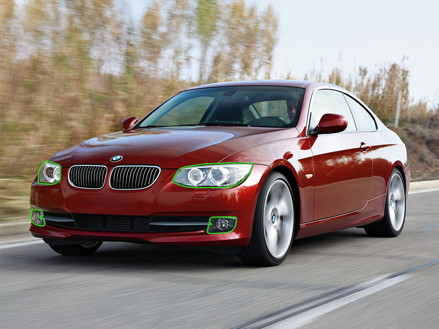 bmw 3-series 2007-2010 (coupe / convertible) Headlight Protection Installation Location