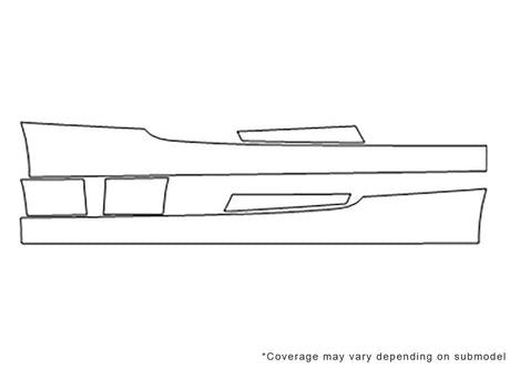 3-series 3M Clear Bra Door Cup Precut PPF Diagram