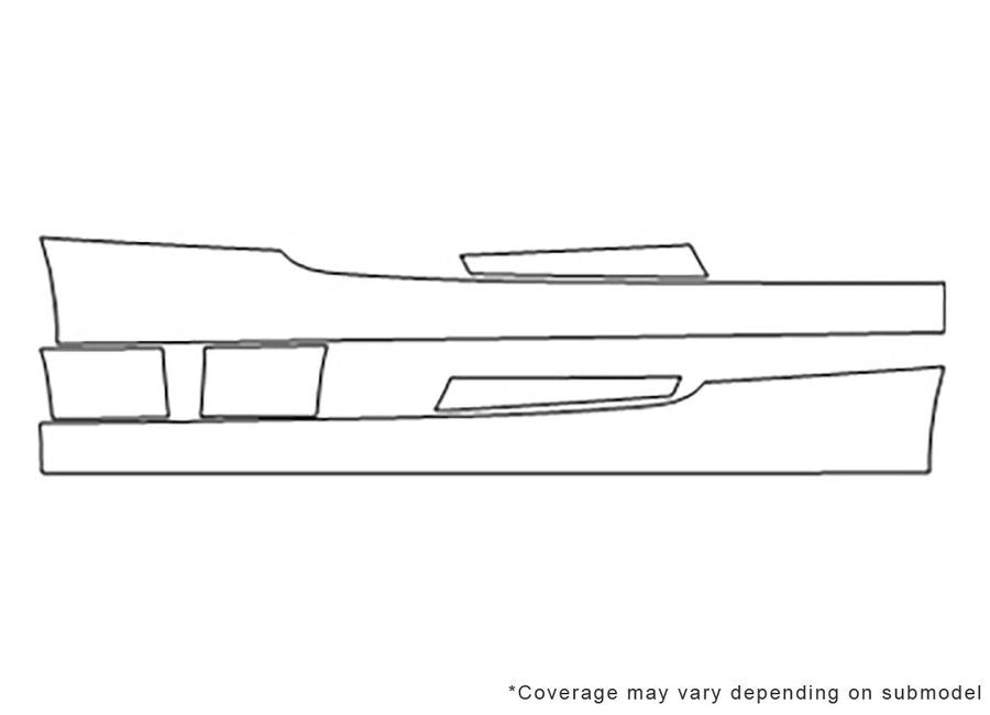 3-series 3M Clear Bra Door Cup Precut PPF Diagram
