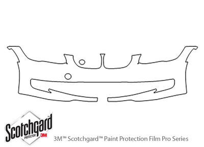 3-series 3M Clear Bra Bumper Precut PPF Diagram