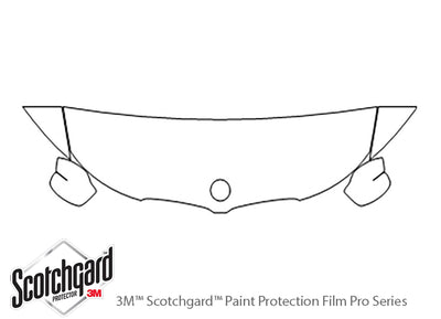 3-series 3M Clear Bra Hood Precut PPF Diagram