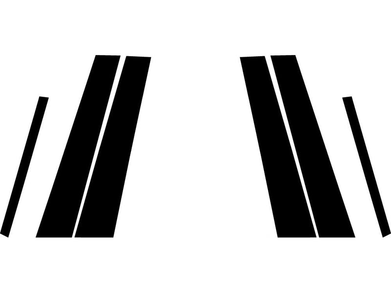 bmw 3-series 2013-2018 Matte Black Pillar Trim Diagram