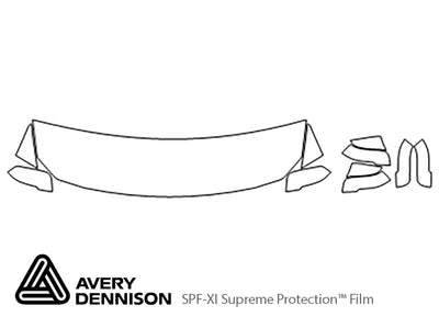 3-series Avery Dennison Clear Bra Hood Precut PPF Diagram