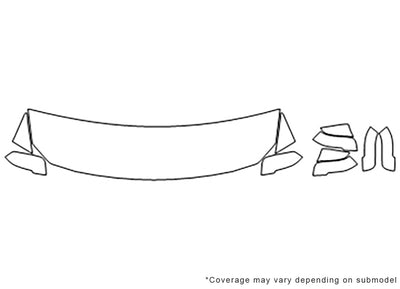 3-series 3M Clear Bra Hood Precut PPF Diagram