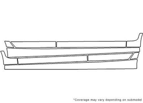3-series 3M Clear Bra Door Cup Precut PPF Diagram