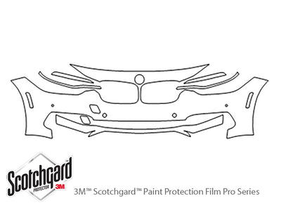 3-series 3M Clear Bra Bumper Precut PPF Diagram