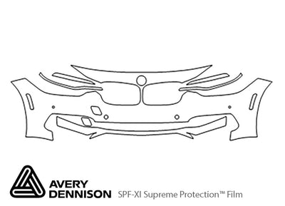 3-series Avery Dennison Clear Bra Bumper Precut PPF Diagram