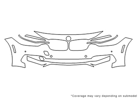 3-series Avery Dennison Clear Bra Bumper Precut PPF Diagram