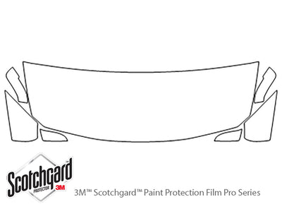 3-series 3M Clear Bra Hood Precut PPF Diagram