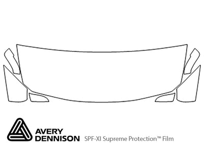 3-series Avery Dennison Clear Bra Hood Precut PPF Diagram