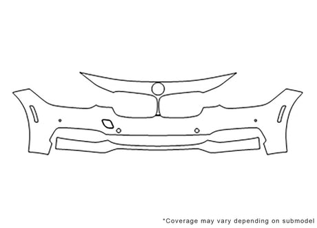 3-series Avery Dennison Clear Bra Bumper Precut PPF Diagram