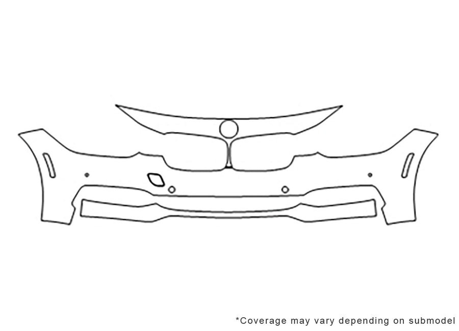 3-series Avery Dennison Clear Bra Bumper Precut PPF Diagram