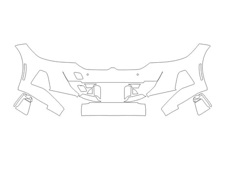 3-series 3M Clear Bra Bumper Precut PPF Diagram