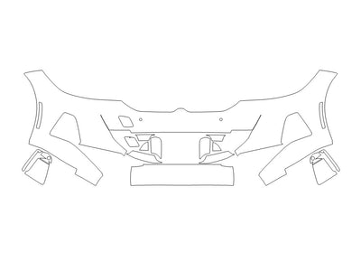 3-series Avery Dennison Clear Bra Bumper Precut PPF Diagram