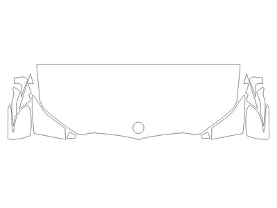 3-series 3M Clear Bra Hood Precut PPF Diagram