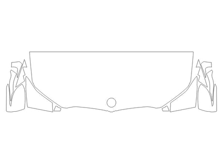 3-series 3M Clear Bra Hood Precut PPF Diagram
