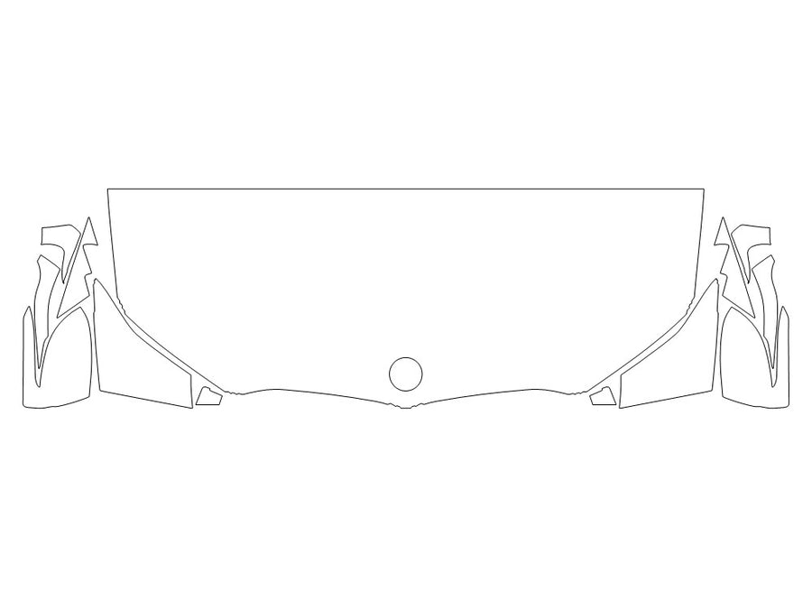 3-series Avery Dennison Clear Bra Hood Precut PPF Diagram