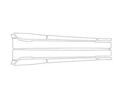 3-series Avery Dennison Clear Bra Door Cup Precut PPF Diagram