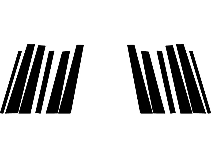 bmw 3-series 1999-2005 (wagon) Matte Black Pillar Trim Diagram