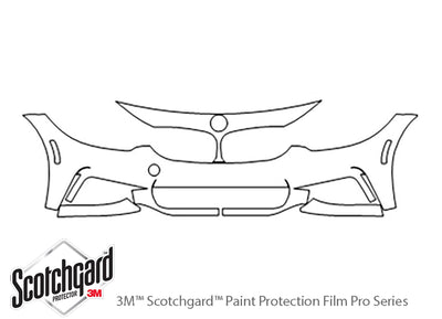 4-series 3M Clear Bra Bumper Precut PPF Diagram