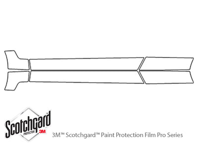 4-series 3M Clear Bra Door Cup Precut PPF Diagram