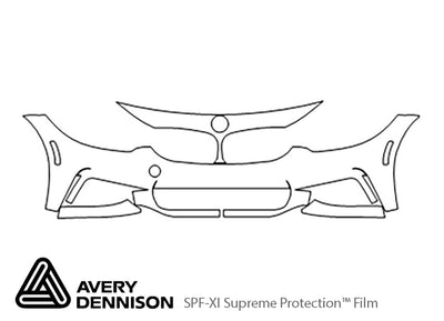 4-series Avery Dennison Clear Bra Bumper Precut PPF Diagram