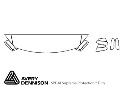 4-series Avery Dennison Clear Bra Hood Precut PPF Diagram