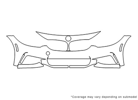 4-series Avery Dennison Clear Bra Bumper Precut PPF Diagram