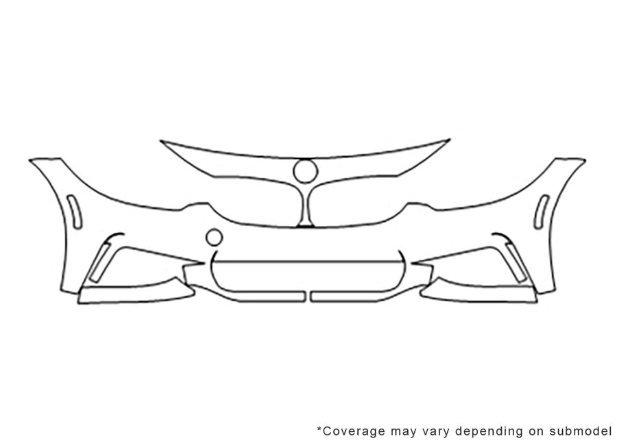 4-series Avery Dennison Clear Bra Bumper Precut PPF Diagram