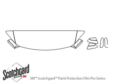 4-series 3M Clear Bra Hood Precut PPF Diagram
