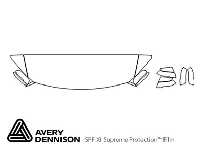 4-series Avery Dennison Clear Bra Hood Precut PPF Diagram