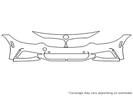 4-series Avery Dennison Clear Bra Bumper Precut PPF Diagram