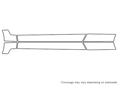 4-series 3M Clear Bra Door Cup Precut PPF Diagram