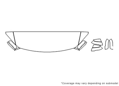 4-series 3M Clear Bra Hood Precut PPF Diagram
