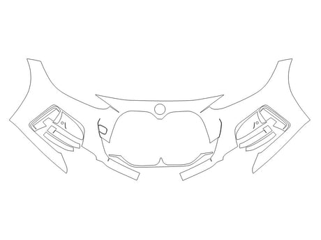 4-series 3M Clear Bra Bumper Precut PPF Diagram