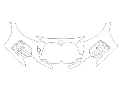 4-series Avery Dennison Clear Bra Bumper Precut PPF Diagram